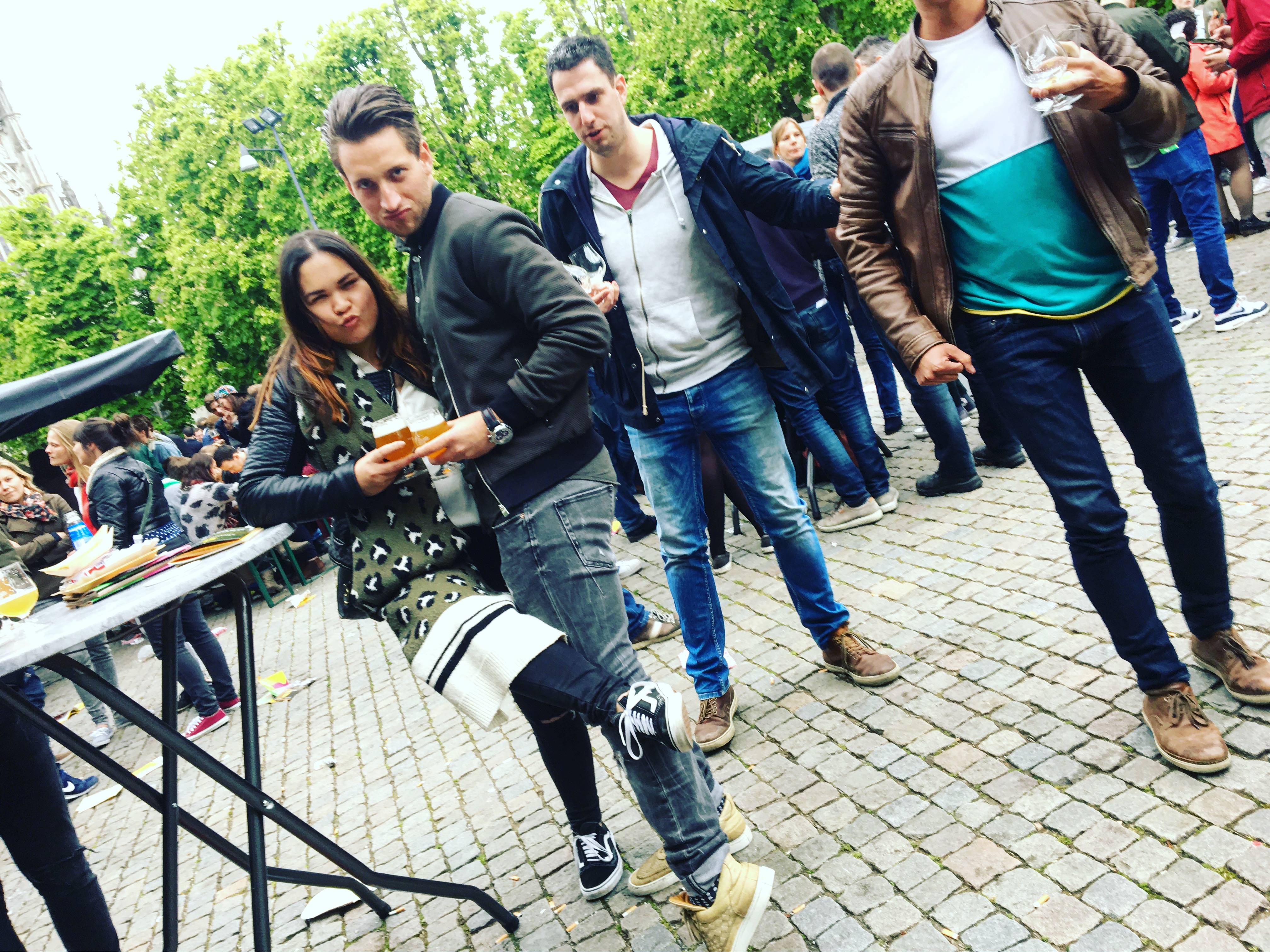 Deze foto was natuuurlijk pas bij het eerste biertje gemaakt.