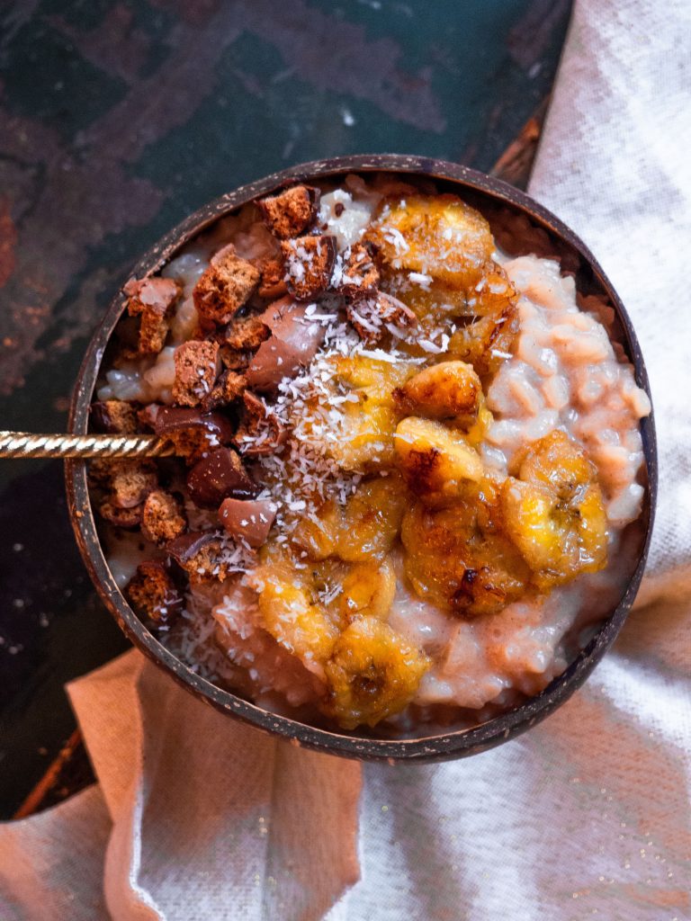 sinterklaas rijstpudding met pepernoten