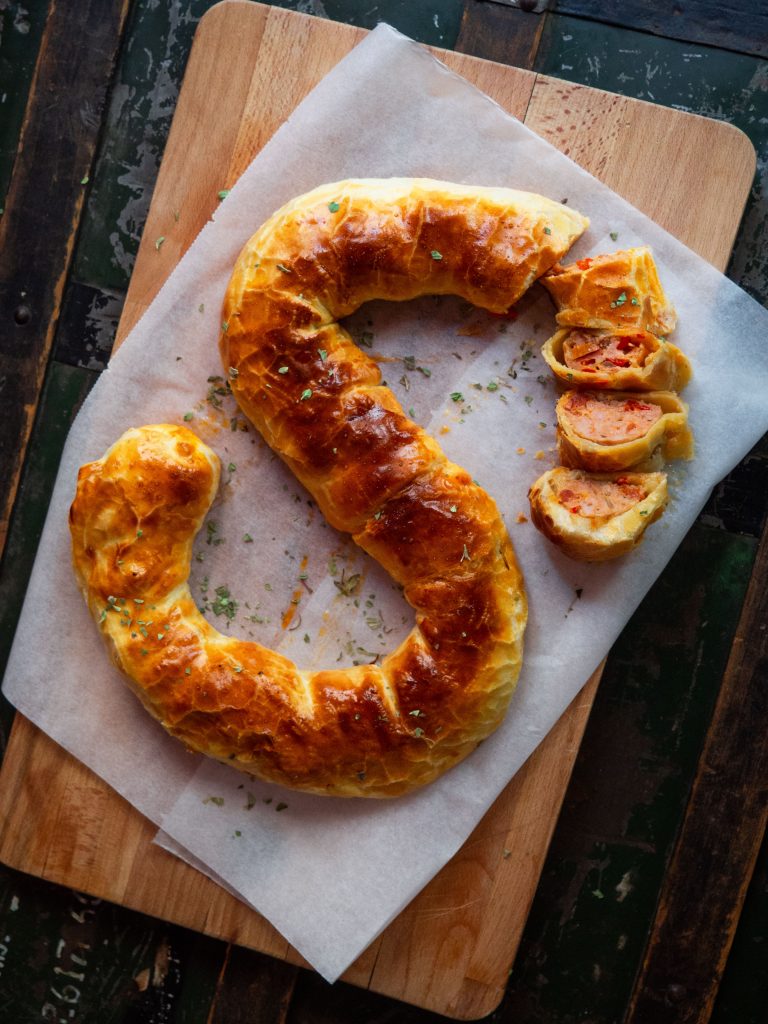 hartige banketletter met paprika en chorizo