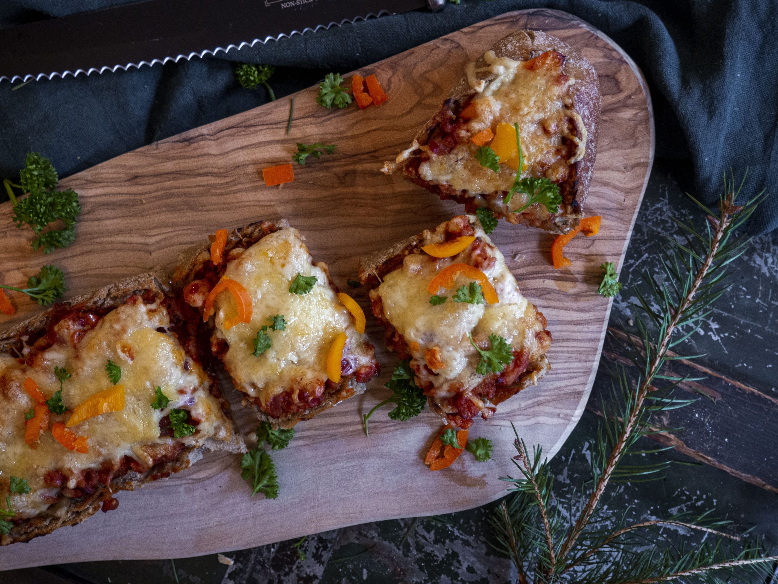 gevuld stokbrood met kipgehakt