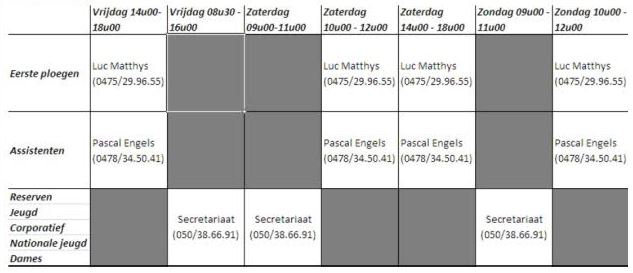 afzeggen wedstrijd provinciale