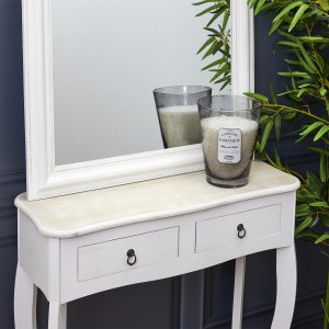 BOUGIE PARFUMEE VERRE BULLE GRIS CLAIR H23CM