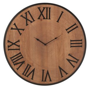 Horloge Murale Nue Mdf/Fer Naturel Large