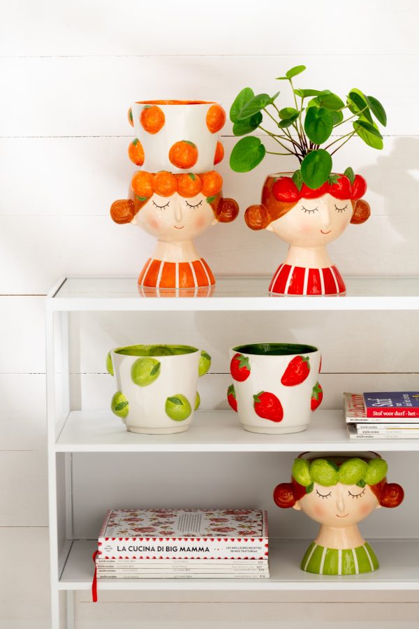 Cache-pot 2 Parties Fraise Fille Dolomite – Image 3