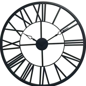 Horloge métal noir  diam 65cm