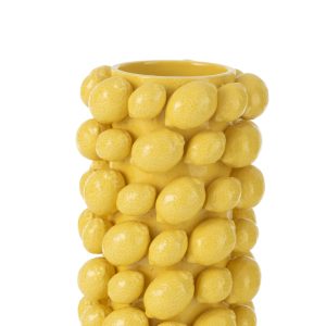 Vase Citrons Cover Céramique Jaune