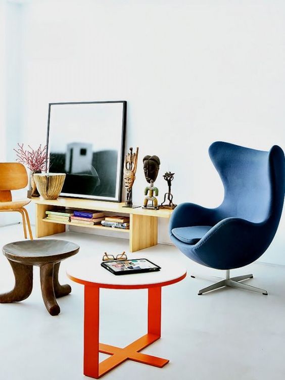 The Egg chair as the protagonist of these interiors 02