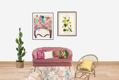 A living room inspired by Frida Kahlo