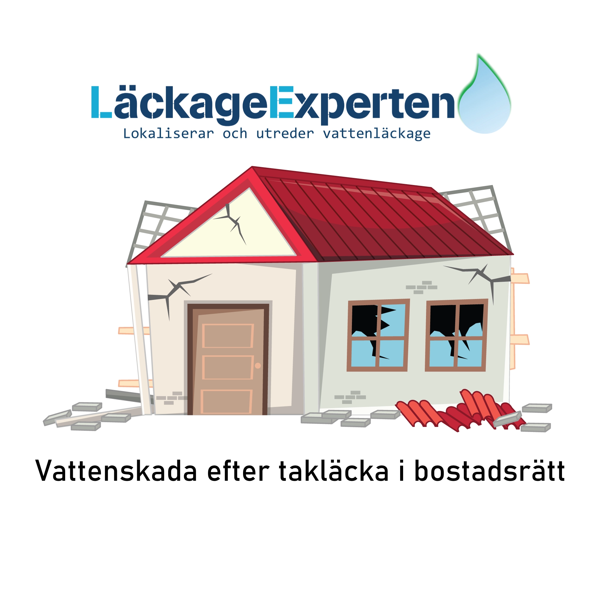 Vattenskada efter takläcka i bostadsrätt