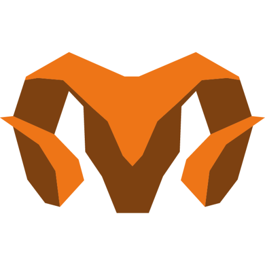 Icoon van een sterke ram - oranje