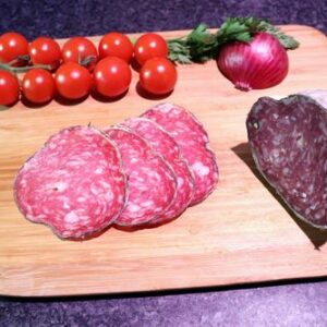 Jesus Baskische worst€ 40,45/kg - ongeveer 100 g (ongeveer tien dunne plakjes)
