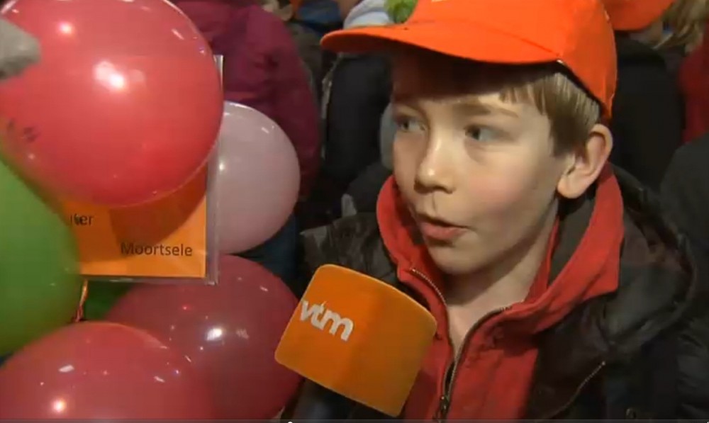 Isaac Van Asch, geïnterviewd op het VTM-journaal van 16 februari in de Sint-Bavokatedraal te Gent