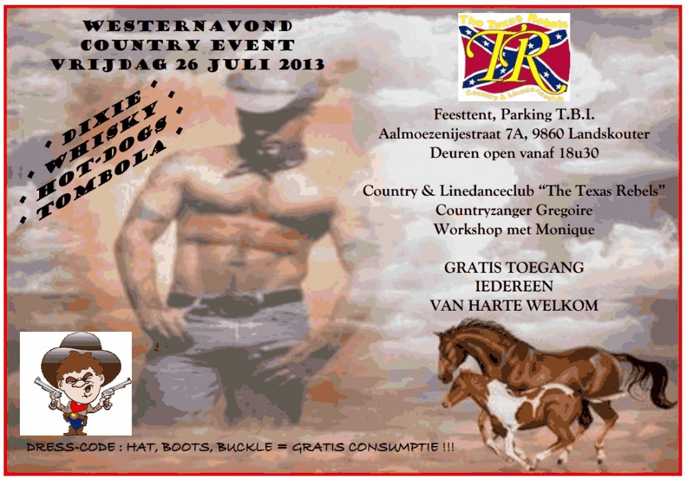 Een country- en westernavond opent de kermis van Landskouter anno 2013