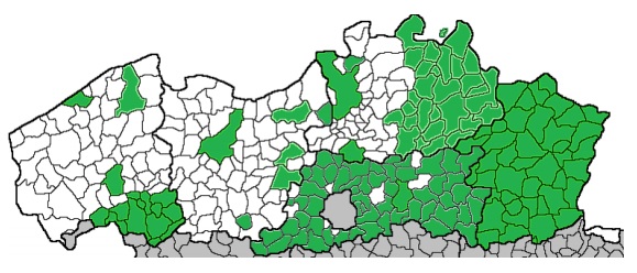 dit kaartje van de Vlaamse Vereniging van Steden en Gemeenten geeft weer dat ongeveer de helft van alle Vlaamse gemeenten het convenant ondertekenden (situatie van een jaar geleden op 9 juli 2014). De gemeenten in het oosten van het land zijn meer geneigd om zich hierin te engageren.