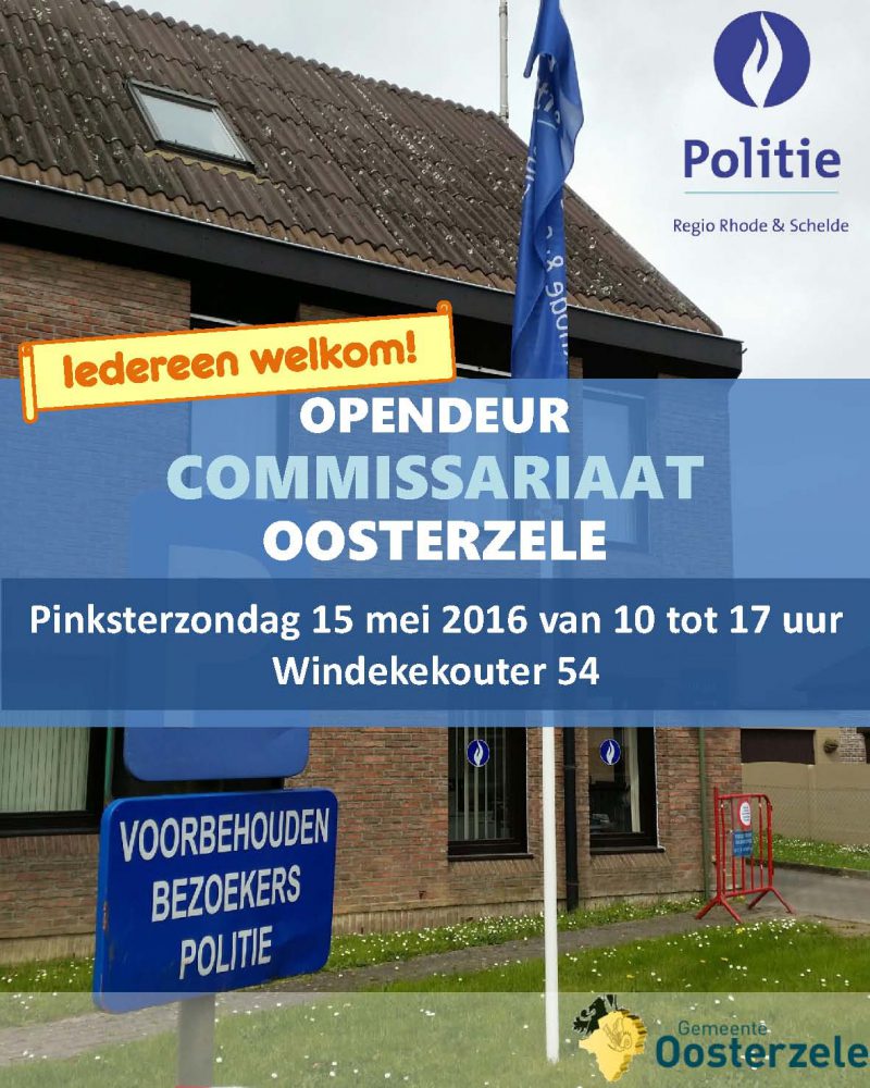 Het vernieuwd commissariaat in Oosterzele opent haar deuren op Pinksterzondag