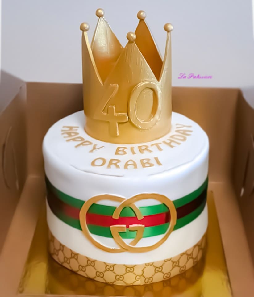 Gucci cake  Gucci cake, Birthday cakes for men, Cool birthday cakes