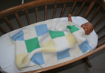 couverture bébé au tricot