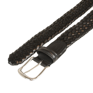 CROCKETT & JONES BELT BLACK WOVEN