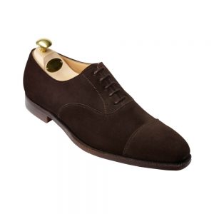 CROCKTT & JONES HALLAM ESPRESSO CALF SUEDE