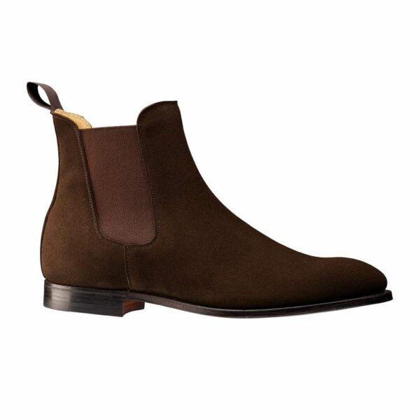 Bonne dark brown calf suede a