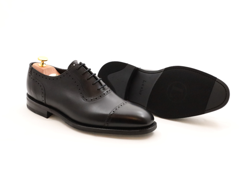 LOAKE 1880 FLEET BLACK CALF 