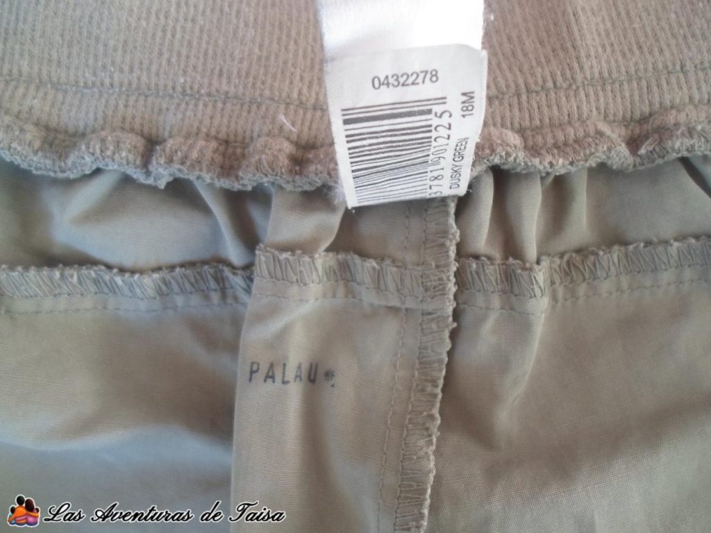 Pantalón marcado con sello - Cómo marcar ropa de niños sin planchar ni pegatinas