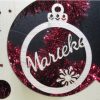 Gepersonaliseerde houten kerstballen