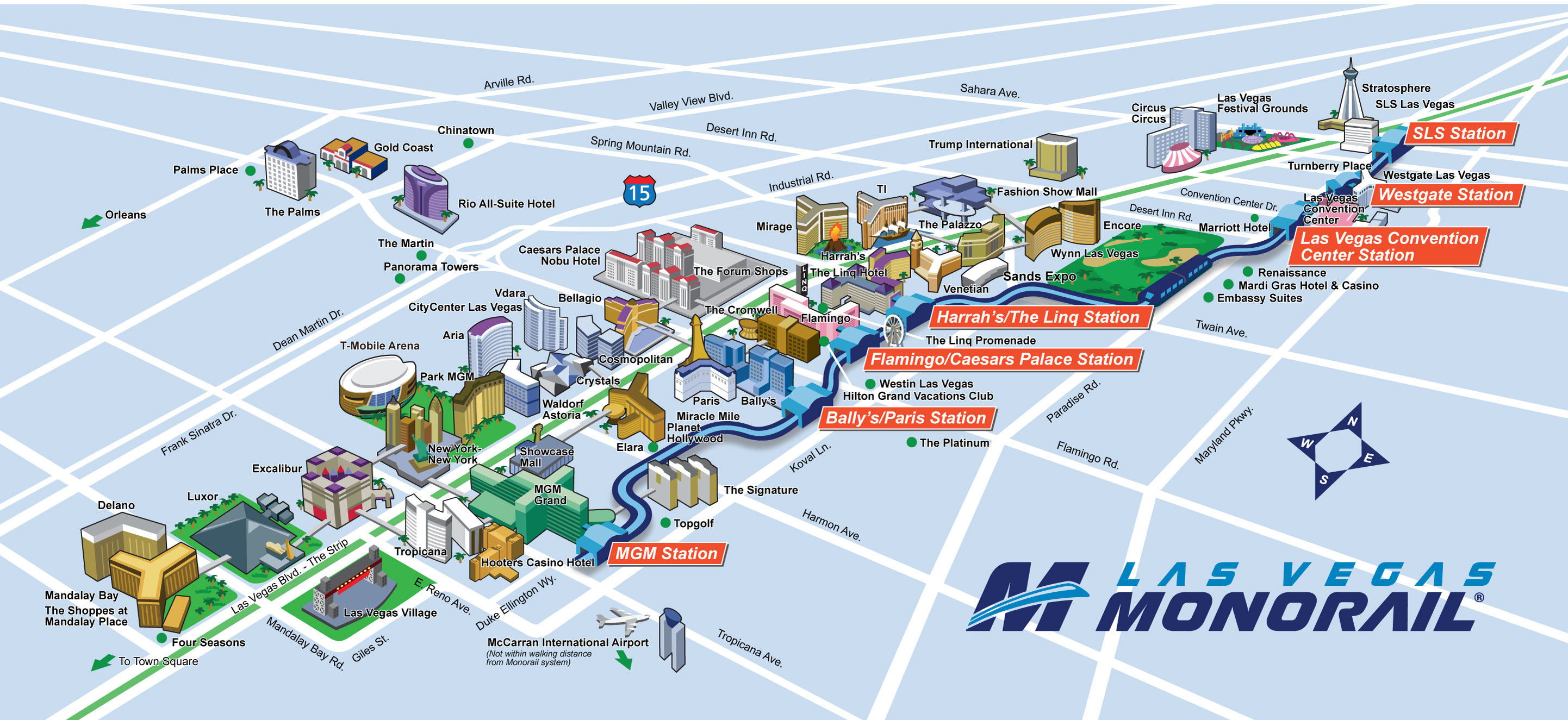 Monorail Las Vegas Karta