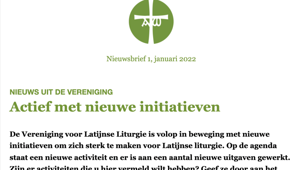 Nieuw: digitale nieuwsbrief