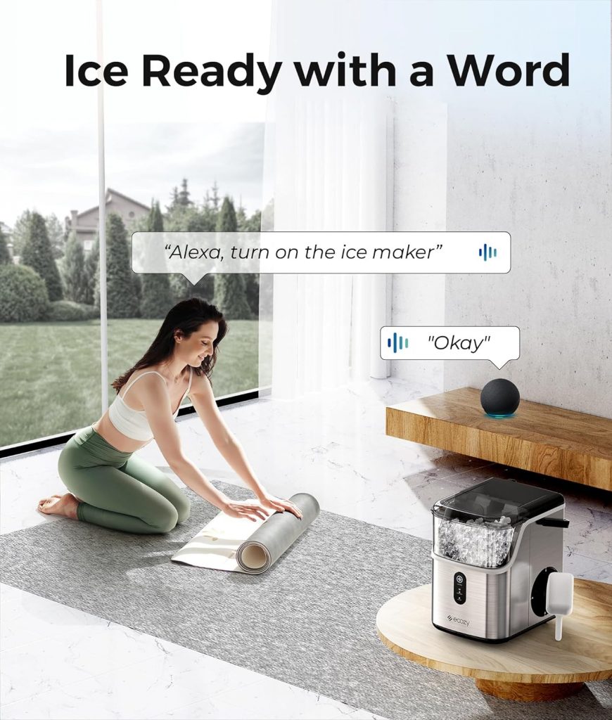 Ecozy has launched the world's first and most compact smart nugget ice maker, now available on Amazon.