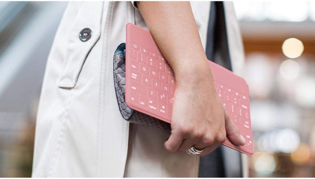 Enhance productivity on the go with the Logitech Keys-To-Go 2. This ultra-slim, lightweight keyboard lets users switch between up to three Bluetooth-connected devices.