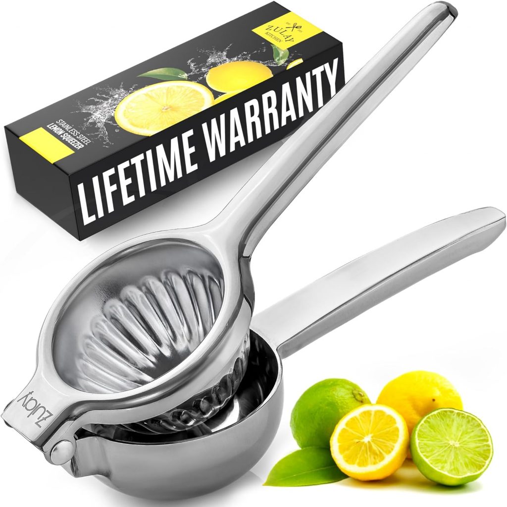 The Zulay Kitchen Stainless Steel Lemon Squeezer is a perfect gift for those who enjoy cocktails or lemonades.