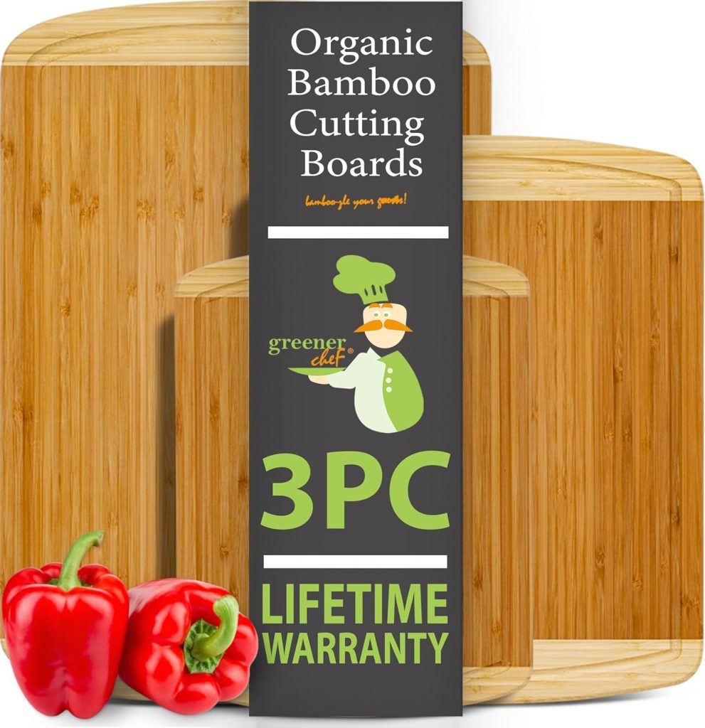 Opt for wooden or bamboo cutting boards for durability and ease of cleaning.