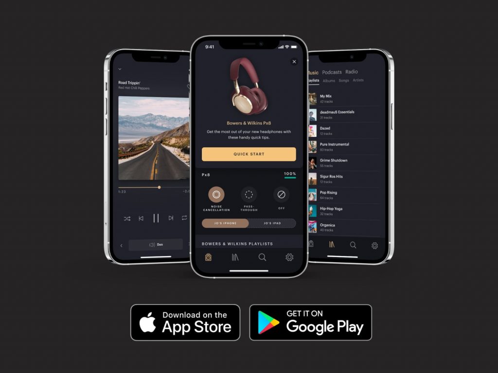 The app's integration with music services like Tidal, Qobuz, and Deezer creates a cohesive user experience, allowing control of multiple Bowers & Wilkins products from a single interface. 