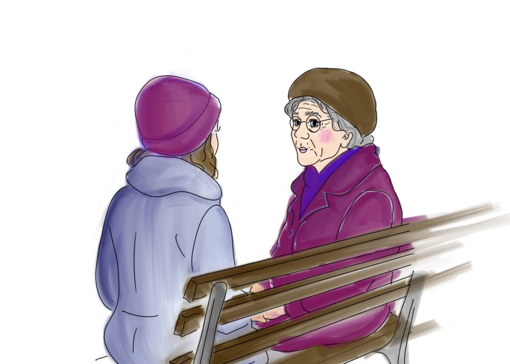 Omas Echo im Vorbeigehen