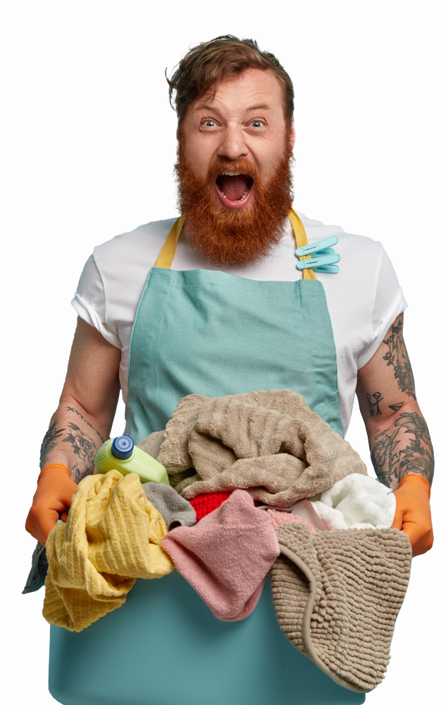 horizontal-shot-desperate-redhead-man-shouts-with-annoyance-holds-basin-with-pile-dirty-laundry