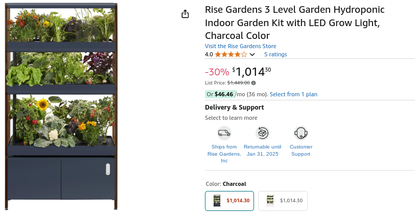 3 Level Garden Hydroponic Indoor Garden Kit