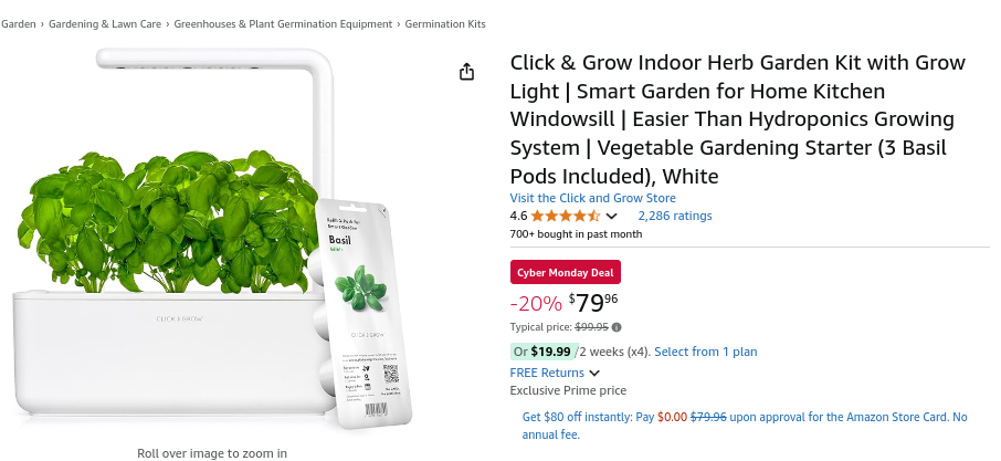 Click & Grow Indoor Herb Garden Kit