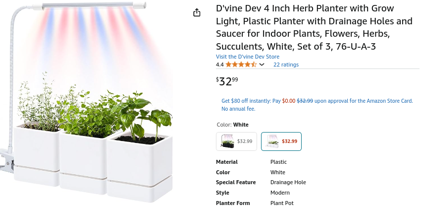 D'vine Dev 4 Inch Herb