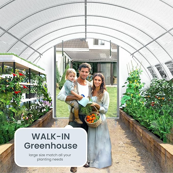 PHI VILLA's upgraded walk-in greenhouse