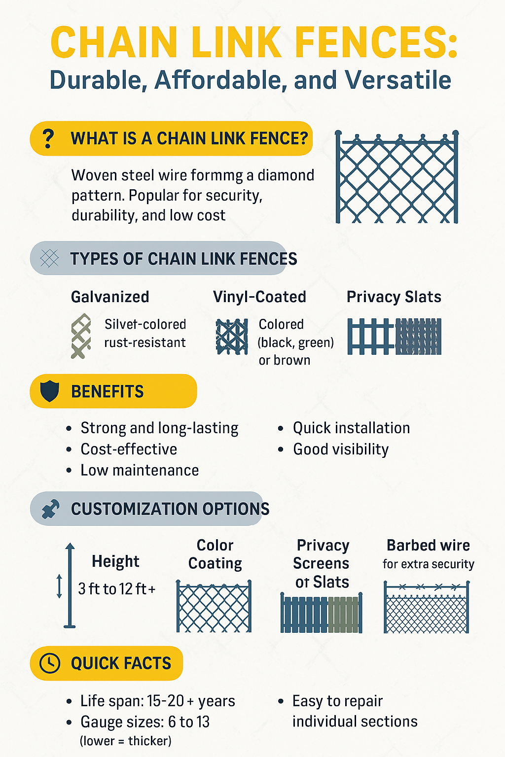 Info graphic on chain link fence