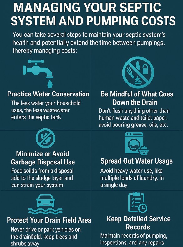 infograpic on:Managing Your Septic System and Pumping Costs
