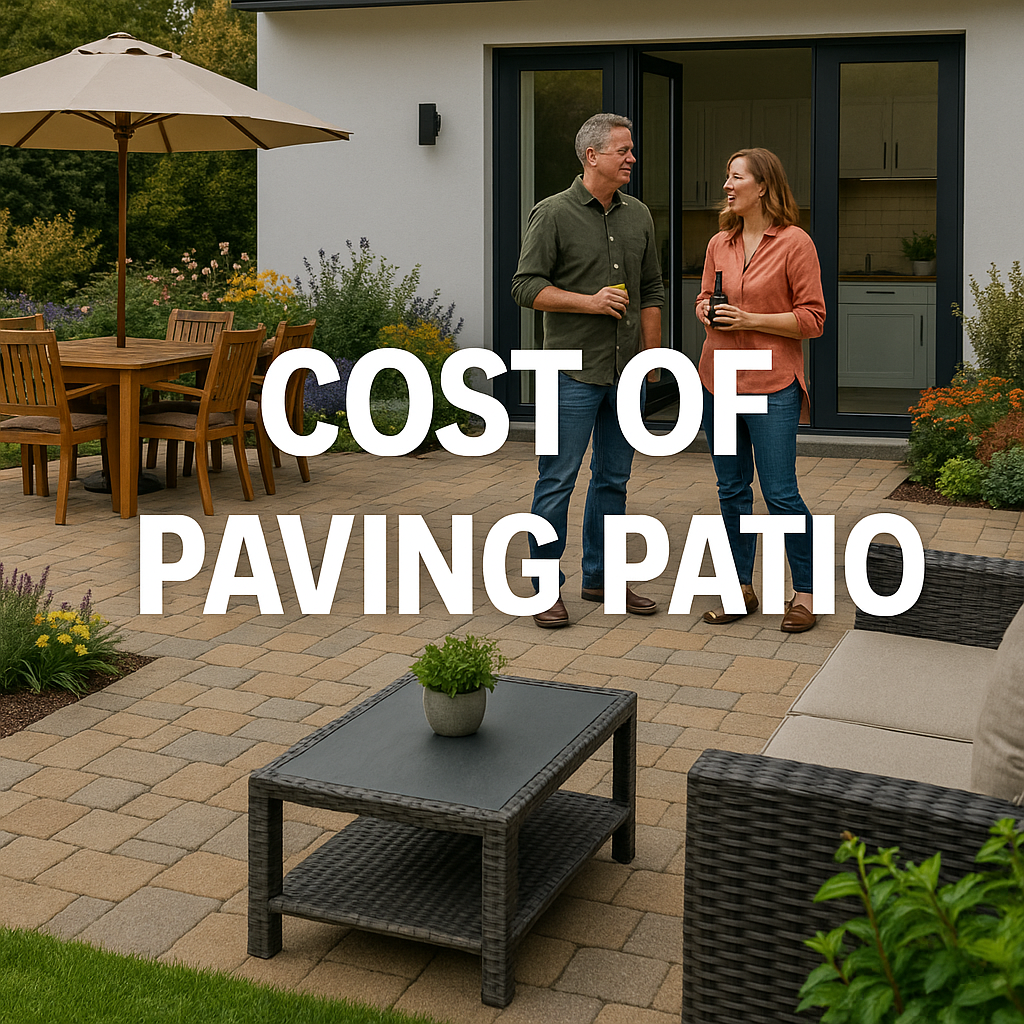 A older couple a paved outdoor space