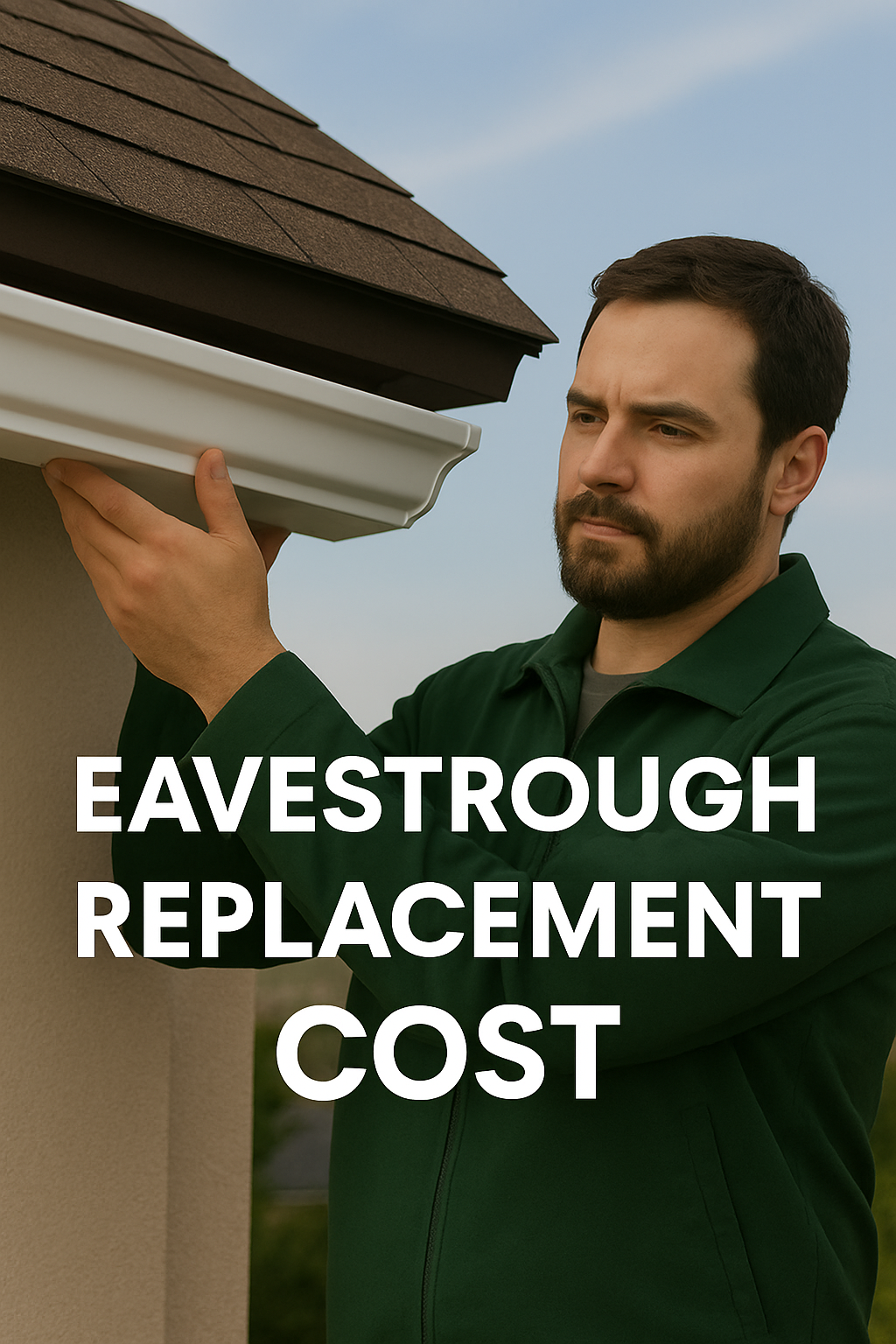 worker installing eavestrough