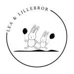 Lea & Lillebror logotyp. Produkter för barn och bebis.