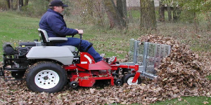 Leaf plow for discount mower