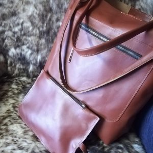 Shopper Handtasche Schultertasche Oversize_Bag Tote_Bag cognac - MONDSPINNE Ledertaschenmanufaktur