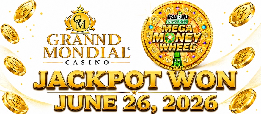 Mega Money Wheel €1 million jackpot won at Grand Mondial Casino on 26 June 2026