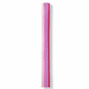 Chenille piberenser 6mm. 30 cm. 25 stk. lyserøde nuancer