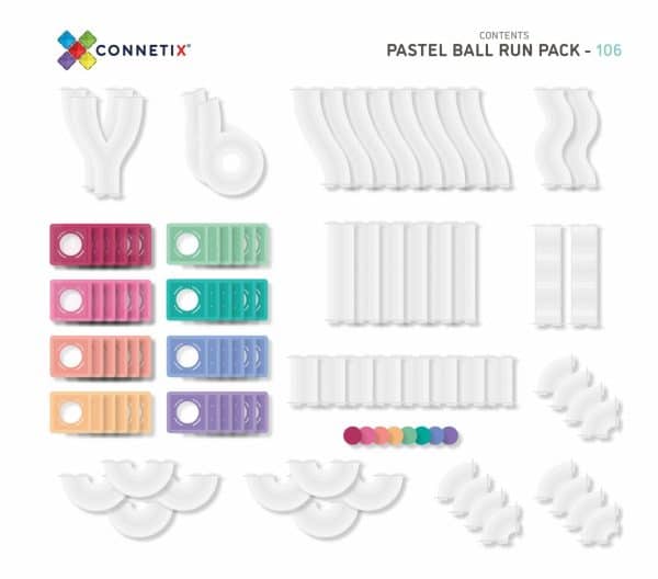 Connetix – Magnet kuglebane – Pastelfarver – 106 dele